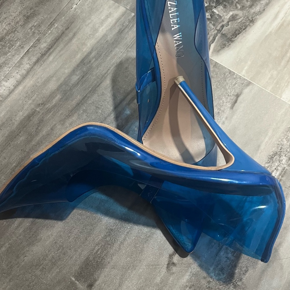 Blue Transparent Heels